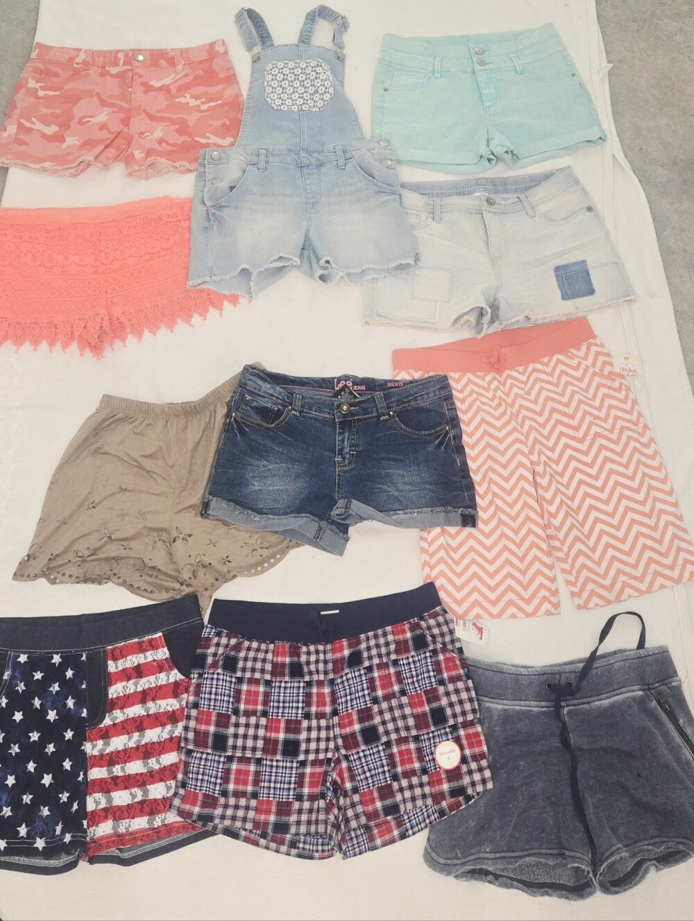 Cherokee Girls Mixed Shorts Set in Coral, Mint, Denim, Khaki & Navy